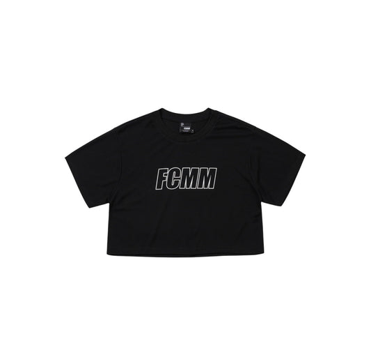 FCMM Cropped Logo T-shirt in Black